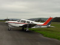 G-BEOH @ EGFP - Turbo Cherokee Arrow III, Gloucestershire Flying Club, seen parked up.