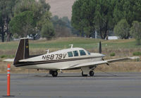 N6879V @ O69 - Novato, CA-based 1975 Mooney M20F @ its temporary Petaluma, CA home base while Novato's runway is resurfaced - by Steve Nation