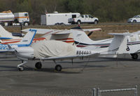 N644DS @ O69 - Novato, CA-based Fitzeoy Aviation LLC 2006 Diamond DA-40 with cockpit cover @ its temporary Petaluma, CA home base while Novato's runway is resurfaced - by Steve Nation