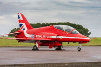 XX325 @ EGXP - HS Hawk T1 XX325 Red Arrows RAF, Scampton Air Show 2017 - by Grahame Wills