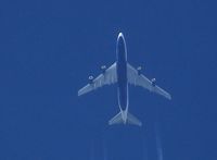 G-CIVI - 747-436, British Airways, 29000' 436kts, overhead Tycoch  area of Swansea. - by Derek Flewin