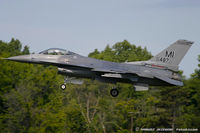 85-1487 @ KYIP - F-16C Fighting Falcon 85-1487 MI from 107th FS Red Devils 127th FW Selfridge ANGB, MI - by Dariusz Jezewski www.FotoDj.com