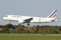 F-HBNC @ LFRB - Airbus A320-214, On final rwy 25L, Brest-Bretagne airport (LFRB-BES) - by Yves-Q