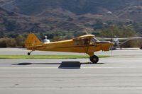 N713WK @ SZP - 1959 Piper PA-18-150 SUPER CUB, Lycoming O-320 150 Hp, landing Rwy 22 - by Doug Robertson