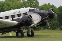 HB-HOS @ LFFQ - Junkers Ju-52-3m, Taxiing to parking area, La Ferté-Alais airfield (LFFQ) Air show 2016 - by Yves-Q