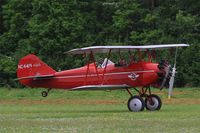 N4418 @ LFFQ - Curtiss Wright TRAVEL AIR 4000, Take off, La Ferté-Alais airfield (LFFQ) Air show 2016 - by Yves-Q