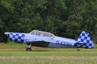 D-EEBH @ LFFQ - Zlin Z-526F Trener Master, Landing rwy 29, La Ferté-Alais airfield (LFFQ) Air show 2016 - by Yves-Q