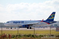 N626NK @ KRSW - Spirit Flight 937 (N626NK) arrives on Runway 6 at Southwest Florida International Airport following flight from Boston-Logan International Airport - by Donten Photography