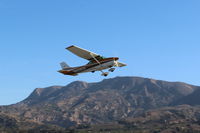 N4282Q @ SZP - 1971 Cessna 172L SKYHAWK, Lycoming O-320-E2D 150 Hp, takeoff climb Rwy 22 - by Doug Robertson