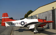 N752WW @ KWVI - Locally-based North American T-28A BuAer 137752 painted in NAF Monterey, CA colors @ Watsonville Municipal Airport, CA - by Steve Nation