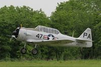 F-AZRB @ LFFQ - North American SNJ-5 Texan, Take off rwy 28, La Ferté-Alais airfield (LFFQ) Airshow 2016 - by Yves-Q