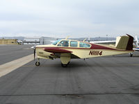 N11114 @ KPRB - 1968 Beech V35A taxiing @ Paso Robles Municipal Airport, CA - by Steve Nation