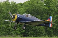 F-AZHD @ LFFQ - North American NA-68, Take off rwy 28, La Ferté-Alais (LFFQ) Air show 2016 - by Yves-Q