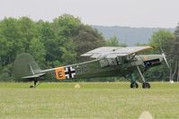 F-AZRA @ LFFQ - Fieseler Fi-156C-3 Storch, Taxiing tp static park, La Ferté-Alais airfield (LFFQ) Airshow 2016 - by Yves-Q