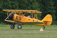 F-AZNF @ LFFQ - Naval Aircraft Factory N3N-3, Take off rwy 28, La Ferté-Alais (LFFQ) air show 2016 - by Yves-Q