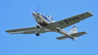 G-BYVW @ EGDX - Tutor, Babcock Aerospace Ltd, coded VW, Universities of Wales Air Squadron, very short finals runway 26. - by Derek Flewin