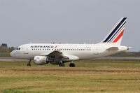 F-GUGJ @ LFRB - Airbus A318-111, Holding point Charlie, Brest-Bretagne airport (LFRB-BES) - by Yves-Q