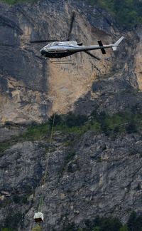I-FRAT - Elitellina AS350 with its load close to the mountain. - by FerryPNL