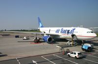 C-GITS @ EHAM - Air Transat A332  at the gate in AMS. TS509 to YVR. - by FerryPNL