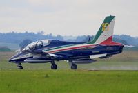 MM54538 @ LFOA - Italian Air Force Aermacchi MB-339PAN, N°10 of Frecce Tricolori Aerobatic Team 2016, Landing rwy 24, Avord Air Base 702 (LFOA) Open day 2016 - by Yves-Q