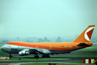 C-FCRA @ EHAM - CP Air Boeing 747-217B Empress of Italy taxiing at misty Schiphol airport, the Netherlands, 1984 - by Van Propeller