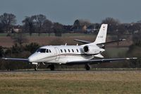 D-CGMR @ EGGW - Roleski 560 Citation Excel D-CGMR lining up for departure on 26 at London Luton - by dave226688
