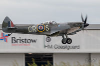 TD248 @ EGNJ - Spitfire landing RW26 at Humberside Airport - by Gareth Alan Watcham