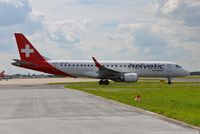 HB-JVO @ EDDL - Embraer ERJ-190LR 190-100LR - 2L OAW Helvetic Airways - 19000294 - HB-JVO - 06.07.2016 - DUS - by Ralf Winter