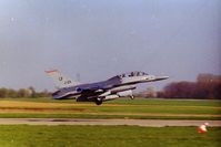J-211 @ EBST - RNLAF F-16B J-211 at EBST (eighties) - by Guy Vandersteen