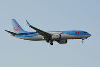 OO-MAX @ EBBR - Landing at Brussels rwy 07L. - by Jef Pets
