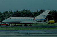 F-WAMD @ EGLF - At the 1974 SBAC show, copied from slide. First and only Falcon 30. - by kenvidkid