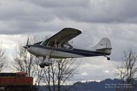 N857AC @ KVUO - Aeronca landing at Pearson Field - by Eric Olsen