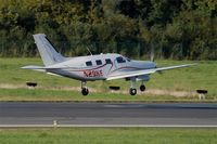 N29KE @ LFRB - Piper PA-46-350P Malibu Mirage, Landing rwy 07R, Brest-Bretagne Airport (LFRB-BES) - by Yves-Q