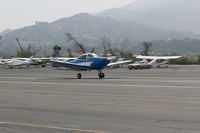 N8667H @ SZP - 1947 North American NAVION, Continental IO-520 285 Hp upgrade, takeoff roll Rwy 22, test flight - by Doug Robertson