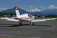 HB-KAU @ LFLI - Parked in view of Europe's highest mountain: Mont Blanc (15'772 feet) - by sparrow9