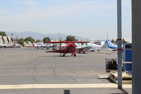 N340BF @ SZP - 2003 Aviat PITTS S-2C SPECIAL, Lycoming AEIO-540, nearing Fuel Dock - by Doug Robertson