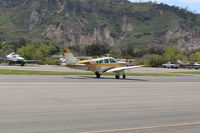 N2063C @ SZP - 1979 Beech F33A BONANZA, Continental IO-520 285 Hp, landing roll Rwy 22 - by Doug Robertson