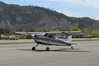 N180BG @ SZP - 1955 Cessna 180, Continental O-470-R 230 Hp, taxi back - by Doug Robertson