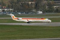 EC-JTS @ LFBO - Bombardier CRJ-900 Lining up rwy 14L, Toulouse-Blagnac Airport (LFBO-TLS) - by Yves-Q