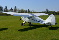 G-AWKD @ EGHP - Piper PA-17 Vagabond at Popham. Ex F-BFMZ - by moxy