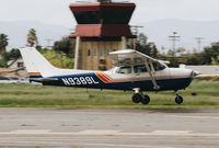N9389L @ KRHV - Locally-based 1986 Cessna 172P landing at Reid Hillview Airport, San Jose, CA. - by Chris Leipelt