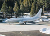 N1TS @ KTVL - 2010 Boeing 737-7JY BBJ pulling up to the ramp at South Lake Tahoe Airport, CA. - by Chris Leipelt