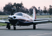 N756TB @ KRHV - Locally-based 1990 Mooney M20M taxing to its tie down at Reid Hillview Airport, San Jose, CA. - by Chris Leipelt