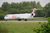 F-HMLJ @ LFRB - Canadair Regional Jet CRJ-1000, Ready to take off rwy 25L, Brest-Bretagne Airport (LFRB-BES) - by Yves-Q