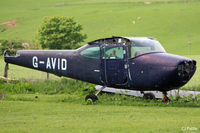 G-AVID @ EGPN - Pictured off airport on in the rear garden of a private house in the Angus village of Fern. Easily viewable from the public road. COA expired 2010. EGPN ICAO used for geographical reference only. - by Clive Pattle