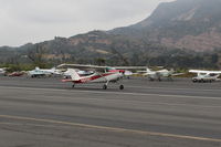 N84567 @ SZP - 1969 Cessna 172K SKYHAWK, Lycoming O-320-E2D 150 Hp, landing roll Rwy 22 - by Doug Robertson