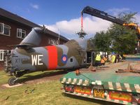 XT672 - Owned by Air & Ground Aviation and gatekeeper at MOD Stafford's Tactical Supply Wing since 2016. March 2018 - XT672 was taken to Somerset to be repainted and cleaned. Photo taken in June 2018 when it returned to its place as gatekeeper at TSW Stafford. - by Lauryn Mellor