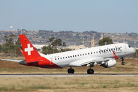 HB-JVO @ LMML - Embraer190LR (ERJ-190) HB-JVO Hellenic Airways - by Raymond Zammit