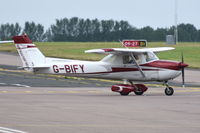 G-BIFY @ EGSH - Flying with only main wheel spats. - by Graham Reeve