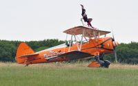 SE-BOG @ EGFH - Aerosuperbatics Kaydet biplane (1). - by Roger Winser